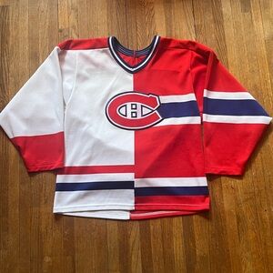 Vintage 90s Split Design Canadien Montreals Jersey Sz S